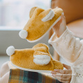 Winter Home Slippers Ladies Soft Plush Slip on Slippers Manufactory
